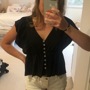 Black button top